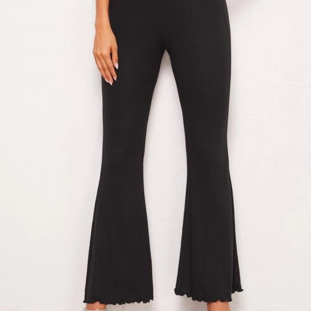 Black flare bell bottom pants